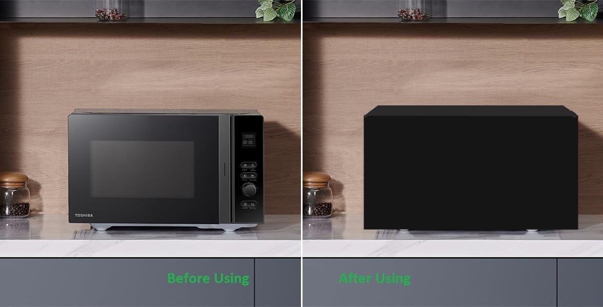AF-WAN Wasserdicht Staubdichtes Nylon gewebe Mikrowelle Hülle Schutzhülle für Toshiba MW2-MM20PF(BK)/MW2-MM20PF(SL) Freistehend Solo Mikrowelle/Bosch FFL023MS2/FFL020MS2 Serie 2 Mikrowelle