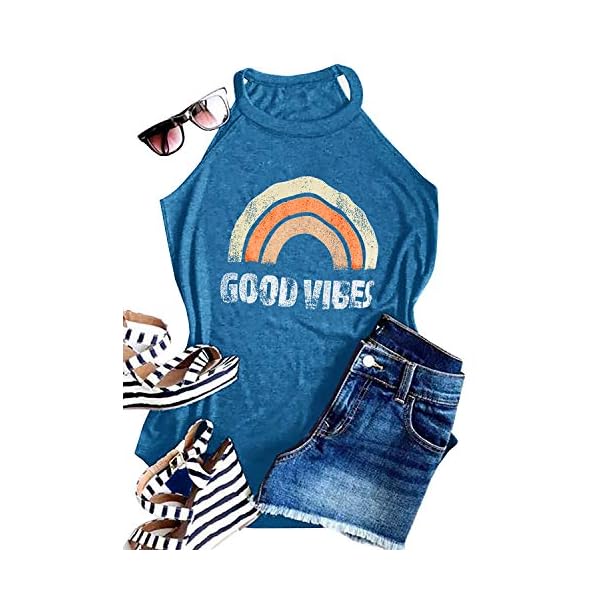 IRISGOD-Womens-High-Neck-Tank-Tops-Summer-Graphic-Mamacita-Sleeveless-Drinking-Shirts-Tees IRISGOD Womens High Neck Tank Tops Summer Graphic Halter Sleeveless Rocker Tee Shirts
