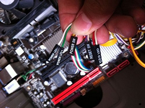 Rion Tech 68Cm Atx Pc Desktop Case Power On Off Reset Switch Cable With 2 X Led Lights, Computer Case Led Light Atx Power Supply Reset Hdd Switch Cable Red Green Atx Case Front Bezel Wire Kit(2 Pcs) #TOP6