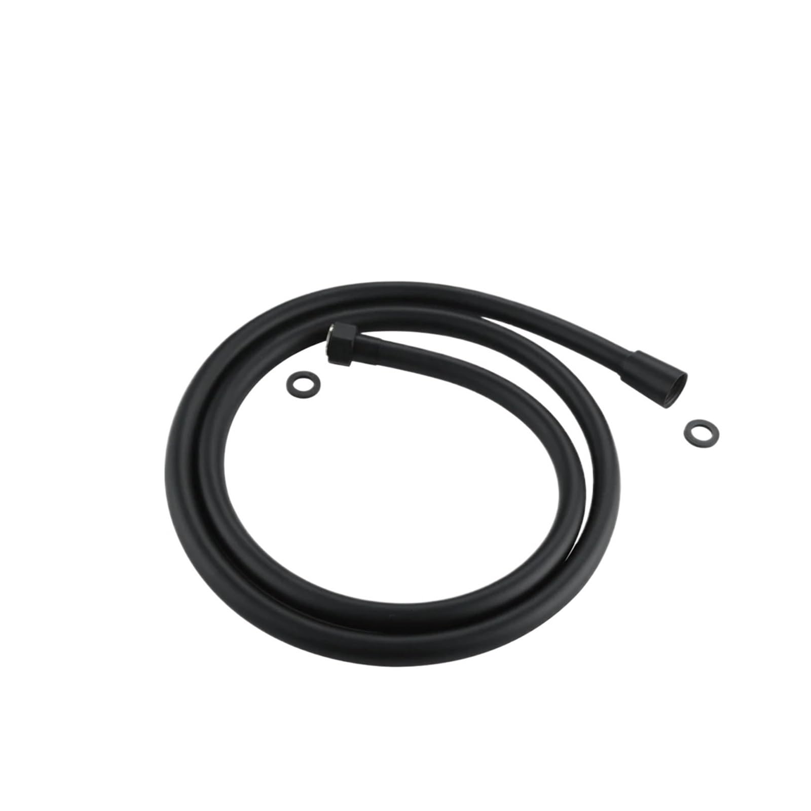 1.5/2.0M Anti-Twist PVC Shower Hose, Multi-Color Replacement Pipe for Handheld(Black,1.5m)