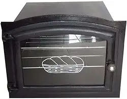 Forno Ferro Fundido Porta Vidro Fogão A Lenha 48x35x30cm P