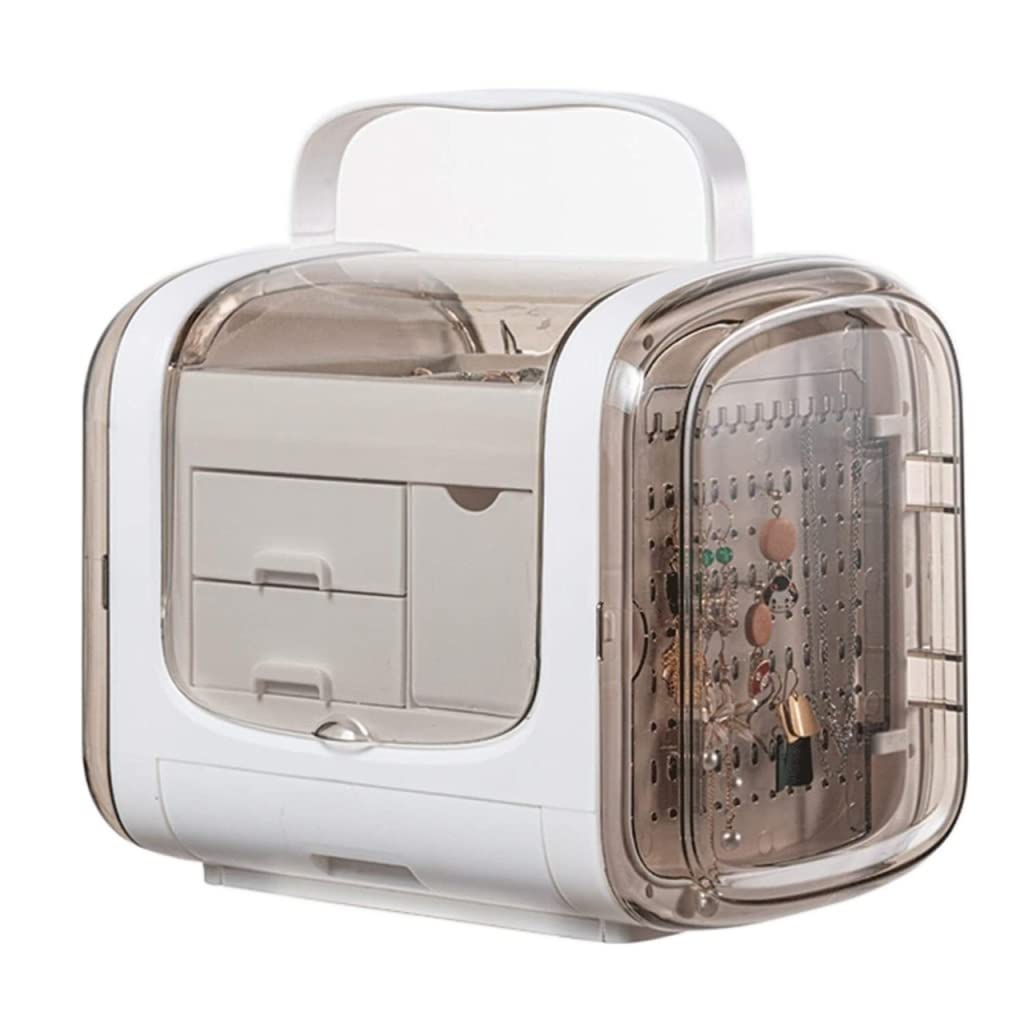 TIANQIHAO Jewelry Box 3-Layer Drawers Huge Jewelry Box For Women With Portable Handle Clear Jewelry Display Stand Jewelry Case Gift. Jewellry Holder,B-28 * 18 * 24cm