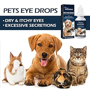 HcirjhieEye Drops for Dogs, Dog Eye Infection Treatment, Superior Comfort Long,Lasting Relief Fewer Application Needed, Used to Clean Tear Stains, Remove Eye Stains, and Relieve Dryness, 10ml