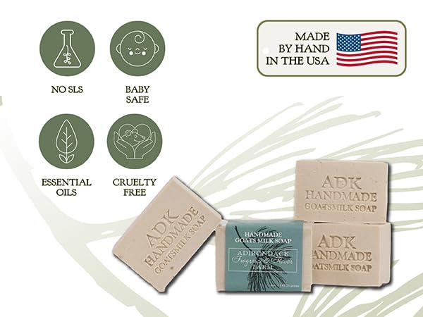 Miniatura 8 de ADK Jabón hecho con leche de cabra, barra de jabón natural de cabra hecha con leche de cabra, barras de jabón de baño hidratantes para pieles