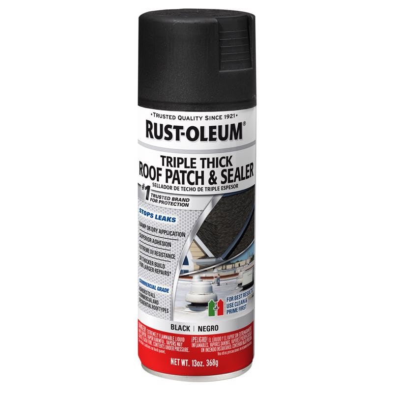 Rust-Oleum 345813 - Parche y sellador de techo de triple grosor, color negro