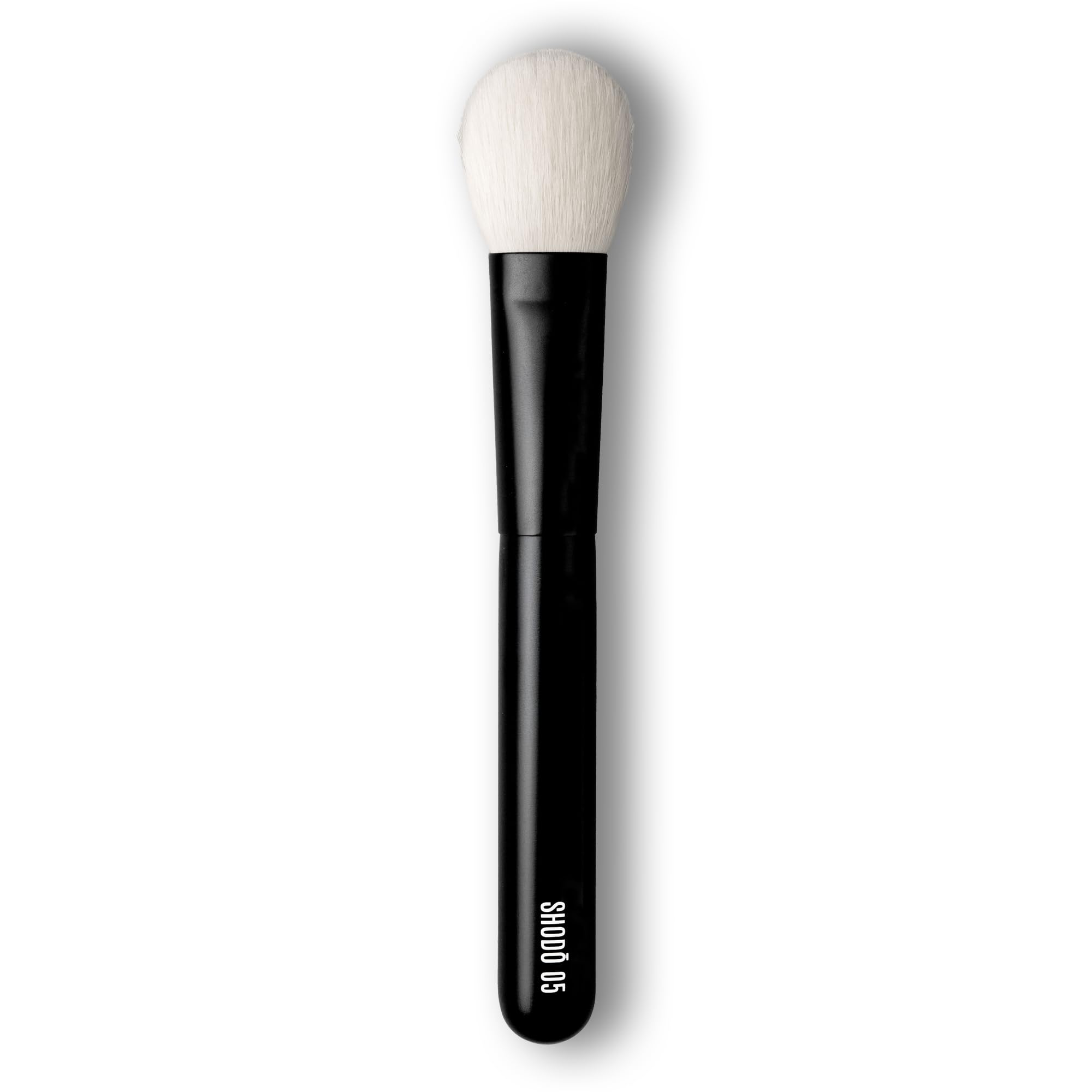 rephr Shodo 05 - Brocha de maquillaje sin maquillaje, pelo de cabra natural, ángulo para rubor, bronceador, resaltado y polvo fijador, acabado difuso similar a la piel, hecho a mano en Kumano, Japón
