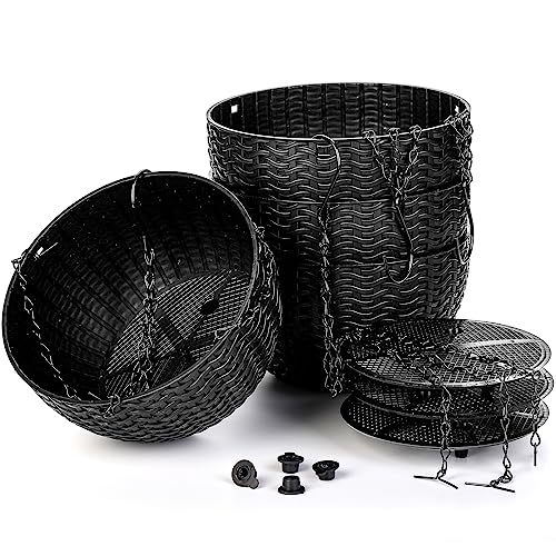 Foraineam 4 Pack Black Hanging Planters thumb #7
