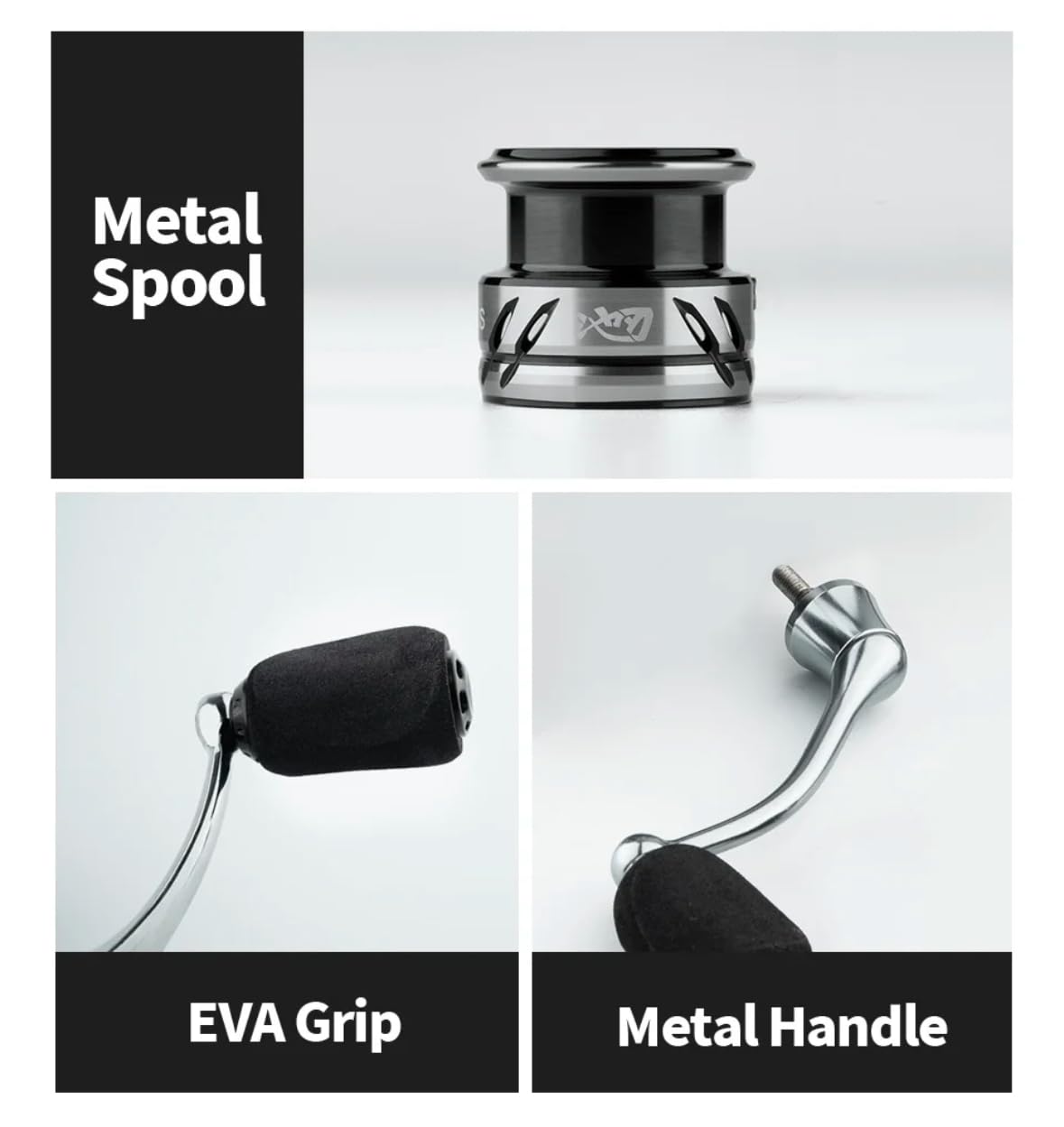 Amazon | Fi's+7 ハンドル2種付属 汎用 スピニングリール ダブル