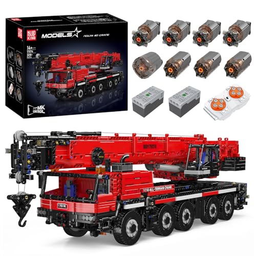 Mould King 17074 Technology Car Building Set (3218PCS), APP/Remote Control Mobile Crane Building Block with Motors, Collectable Engineering Truck Model Toys for Kids (Age 14+)
