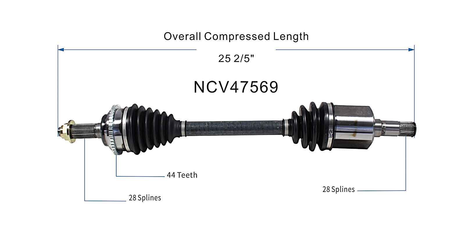 Amazon.com: GSP NCV47569 CV Axle Shaft Assembly - Left Front