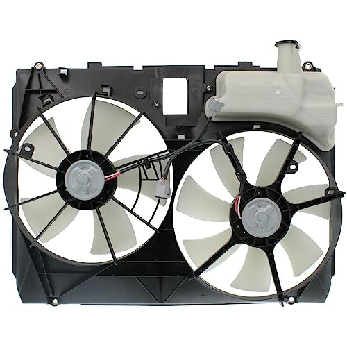 Ren Tsui 1pc Dual Radiator Cooling Fan Assembly Set for Toyota for Sienna 3.3L 2004-2005 TO3115135 620553 RXC0093