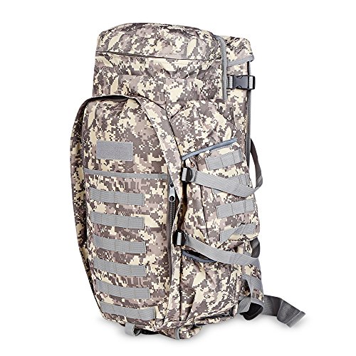 Shuzhen,60L al Aire Libre Militar 1000D Nylon Mochila Caza Caza Acampar Senderismo(Color:Camuflaje ACU)