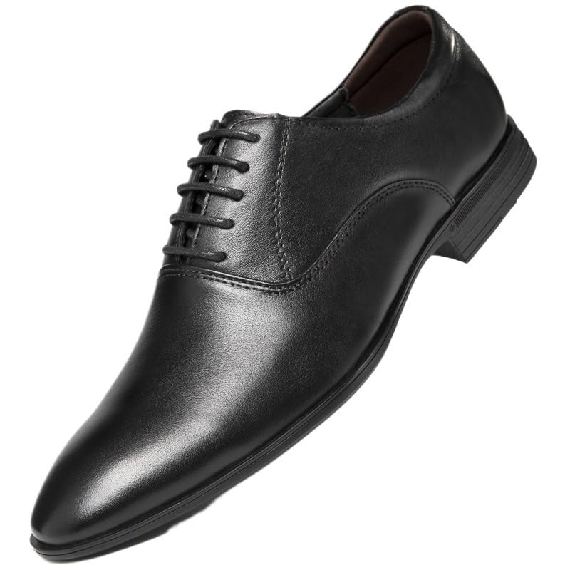 Oxford Shoes Men's Fashion Leather Business Formal Derby Shoes Pointed Toe Wedding Work Oxford Shoes Classic Lace Up Tuxedo Shoes