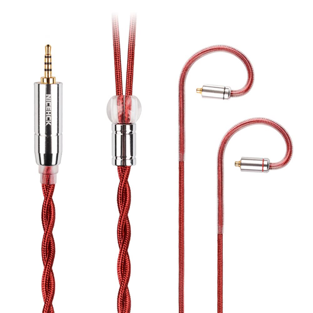 Amazon | NICEHCK RedAg 4N単結晶純銀 イヤホンリケーブル 高導電性銅