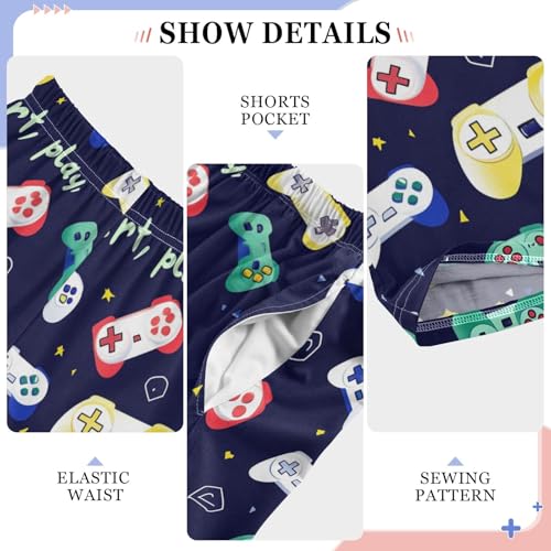 Colorful Cartoon Gammers Cute Pajama Pants, Soft Sleepwear Lounge Pants Pajama Pj Bottoms for 6-14 Years4