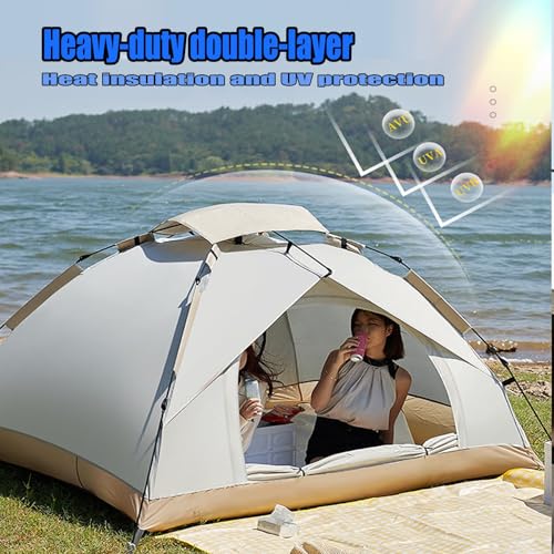 Carpa de camping naranja de armado rápido para 1 persona miniatura 6