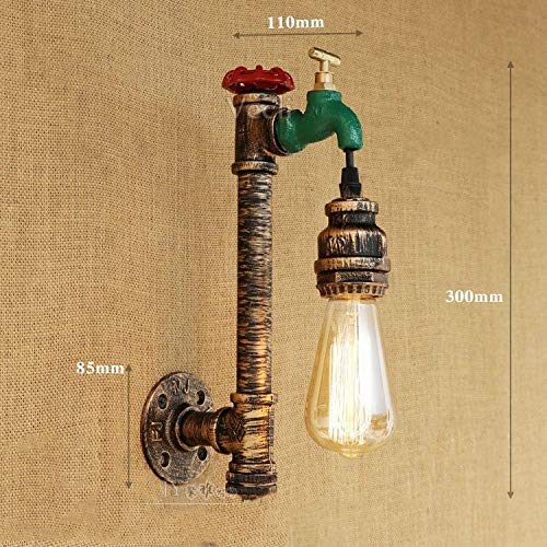 Aplique de Pared E27, Retro, Loft, Vintage, Steampunk, Tubo, luz de Pared, cafetería, Bar, Club, cabecera, Pasillo, Restaurante, lámpara de Pared, Sujetador