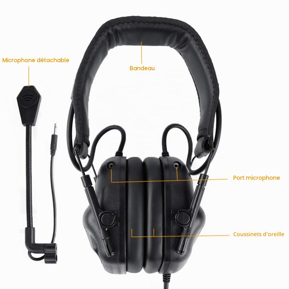 ACEXIER casque tactique tir militaire Airsoft casque chasse en plein air Amplification du son Protection auditive casque anti-bruit