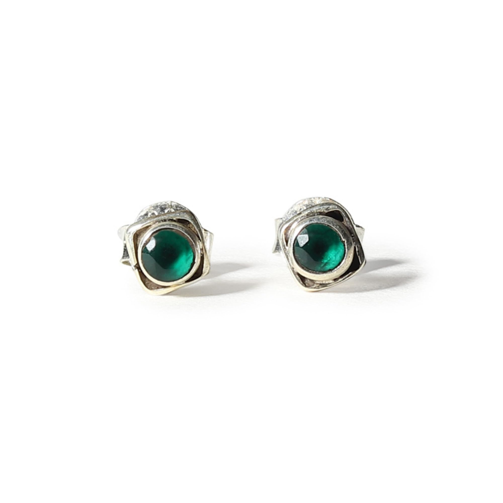 Silvertree925 Genuine Green Onyx Gemstone Stud Earrings for Women in Pure 92.5 Sterling Silver – Skin-Safe, Secure Push-Lock, Gift-Ready Packaging (ST1512)-image-41