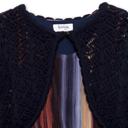 Speechless Girls' Sleeveless Midi Dress and Long Sleeve Crochet Shrug3