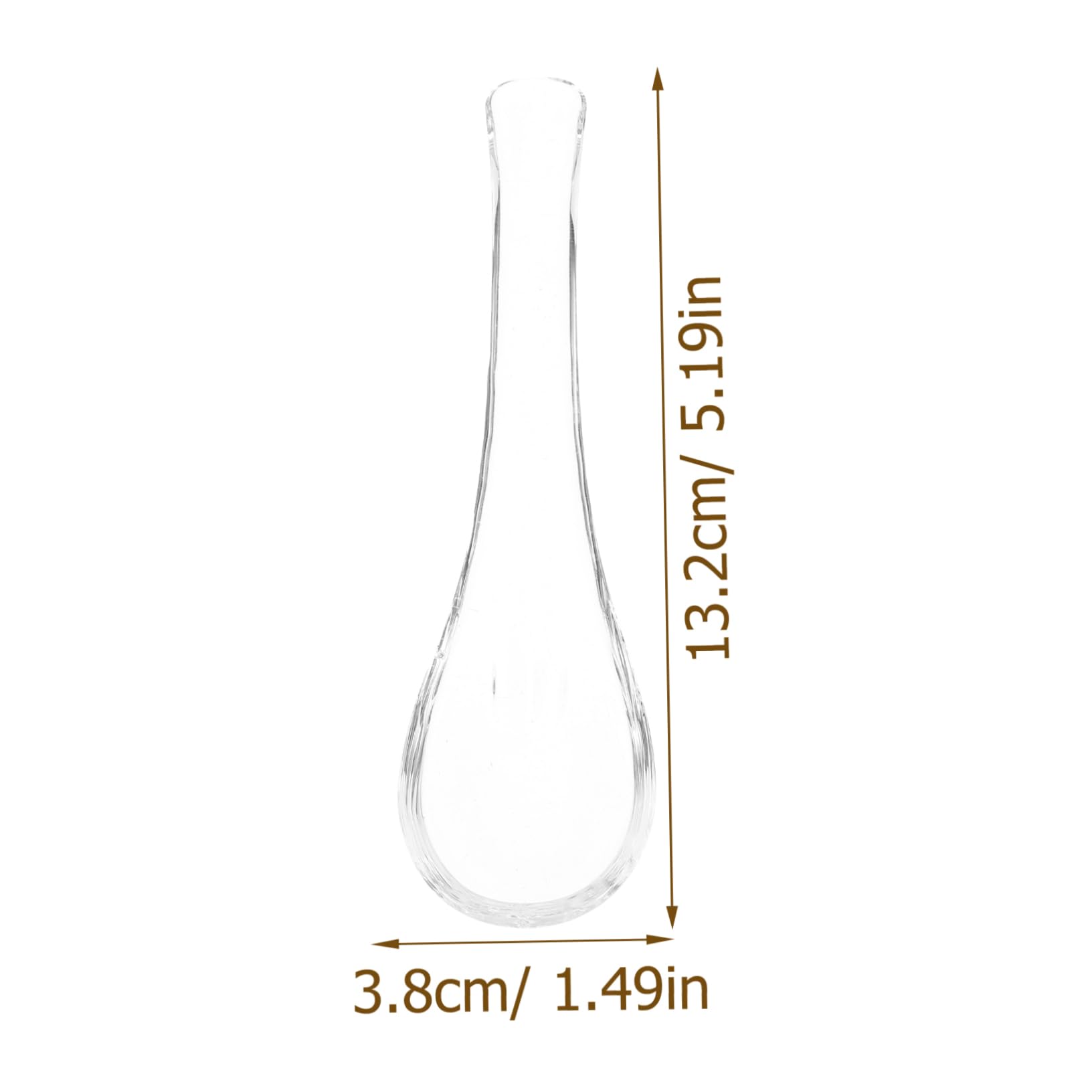 Cabilock Reusable Glass Dessert Spoon Elegant Coffee Ice Cream Spoons for Porridge and Pudding Smooth Sturdy Design for Home Restaurant Use for Teas Sugars