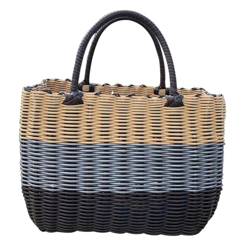 TOPBATHY Large Woven Rope Storage Basket with Handles 30X30X15 Inches