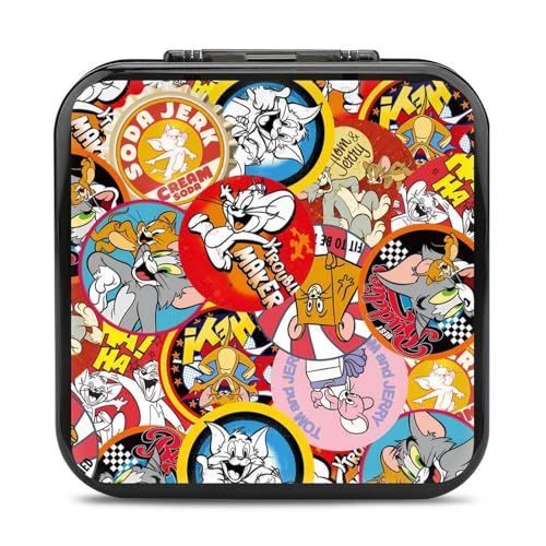 トムとジェリー Switch用ゲーム機用カセットケース スイッチ保護カバー 収納バッグ Switch対応ハードケーススイッチ 防塵 防汚 防水 耐衝撃 24枚収納ジョイコン全面保護 着脱簡単