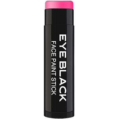 HOT PINK EYE BLACK STICK, Anti-Glare Eyeblack For Baseball Football Softball Lacrosse Hockey, Sweat-Proof Eye Black Grease Paint, Smooth & Long Lasting, Rich Full Coverage Color