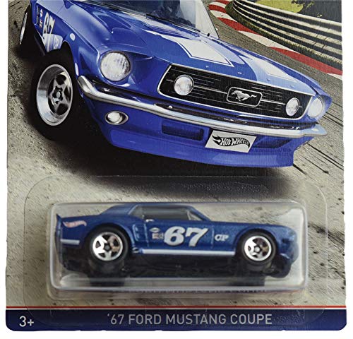 Hot Wheels Ford Mustang Coupe 1967 azul escala 1:64 miniatura 2