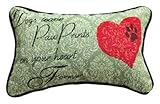 Manual 12.5 x 8.5-Inch Decorative Throw Pillow, Dogs Leave Paw Prints Pillow