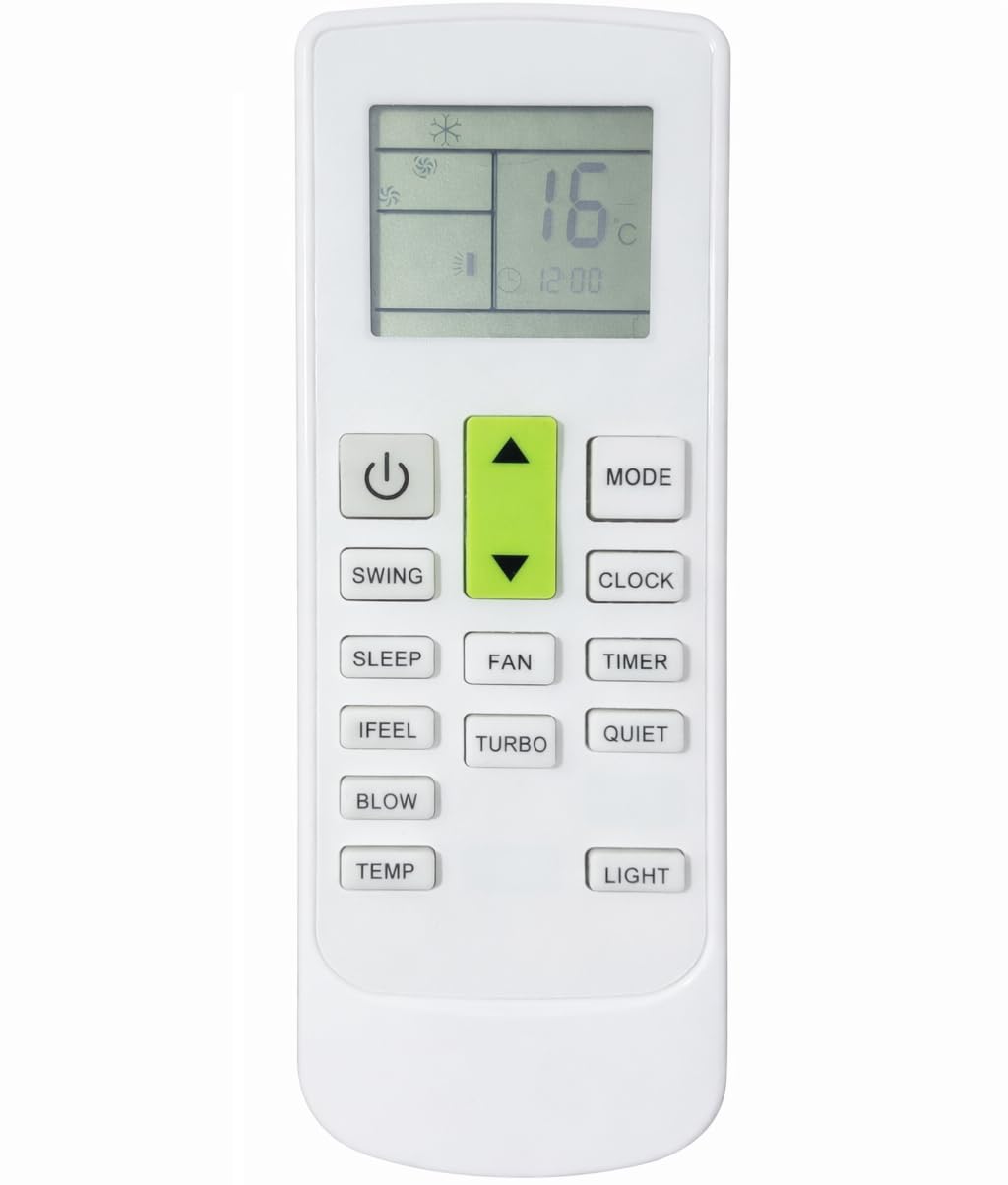 Universal AC Remote Compatible for Whirlpool Split AC Remote No 172 with IFEEL Turbo Quiet Button, White (Work Only If Your Old Remote Same)-image-44