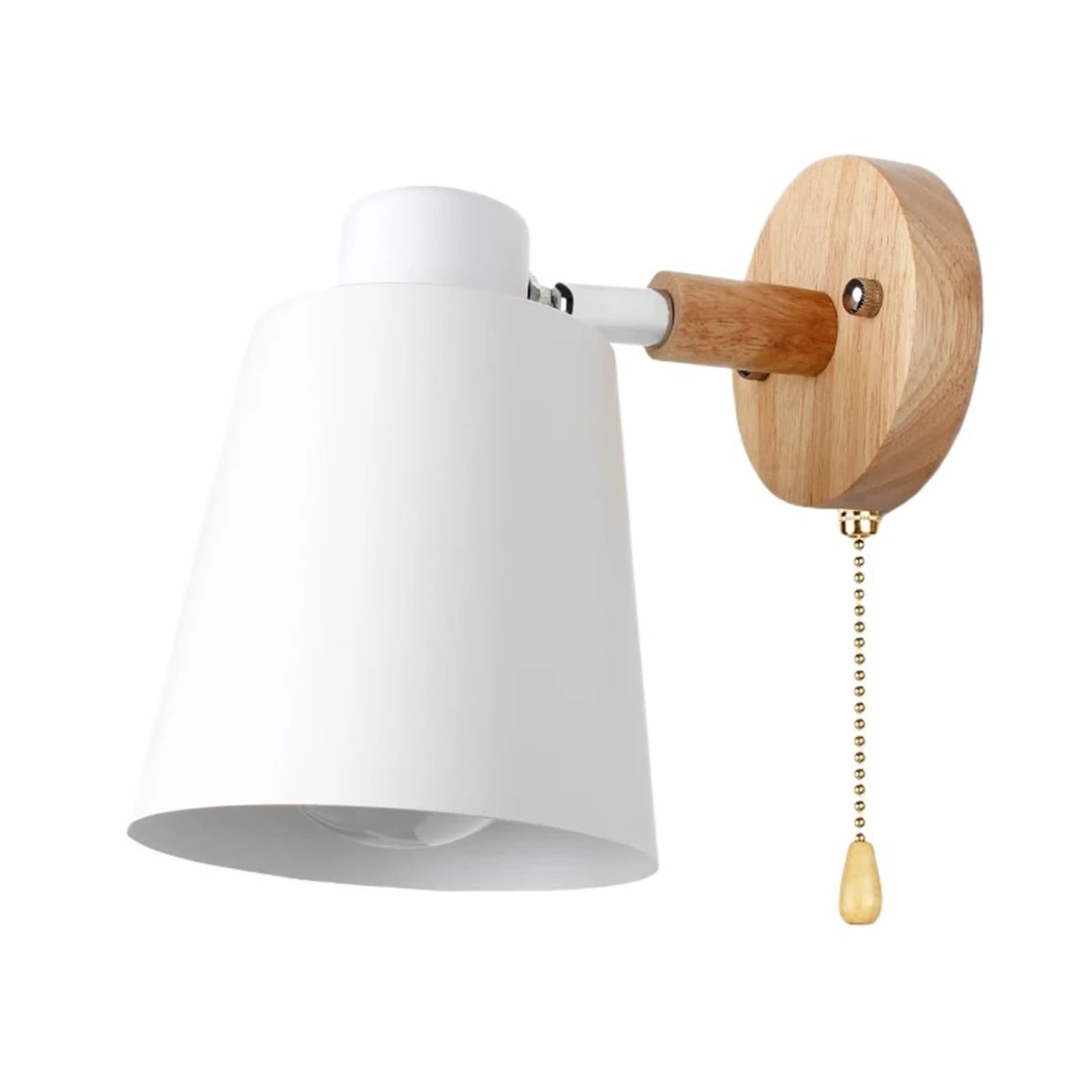 CUDTAPI Wall Lamps With Switch Bedside Wall Light, Modern Wall Sconce Nordic For Bedroom Macaroon 6 Color Steering Head E27 85-285V(Bianco)