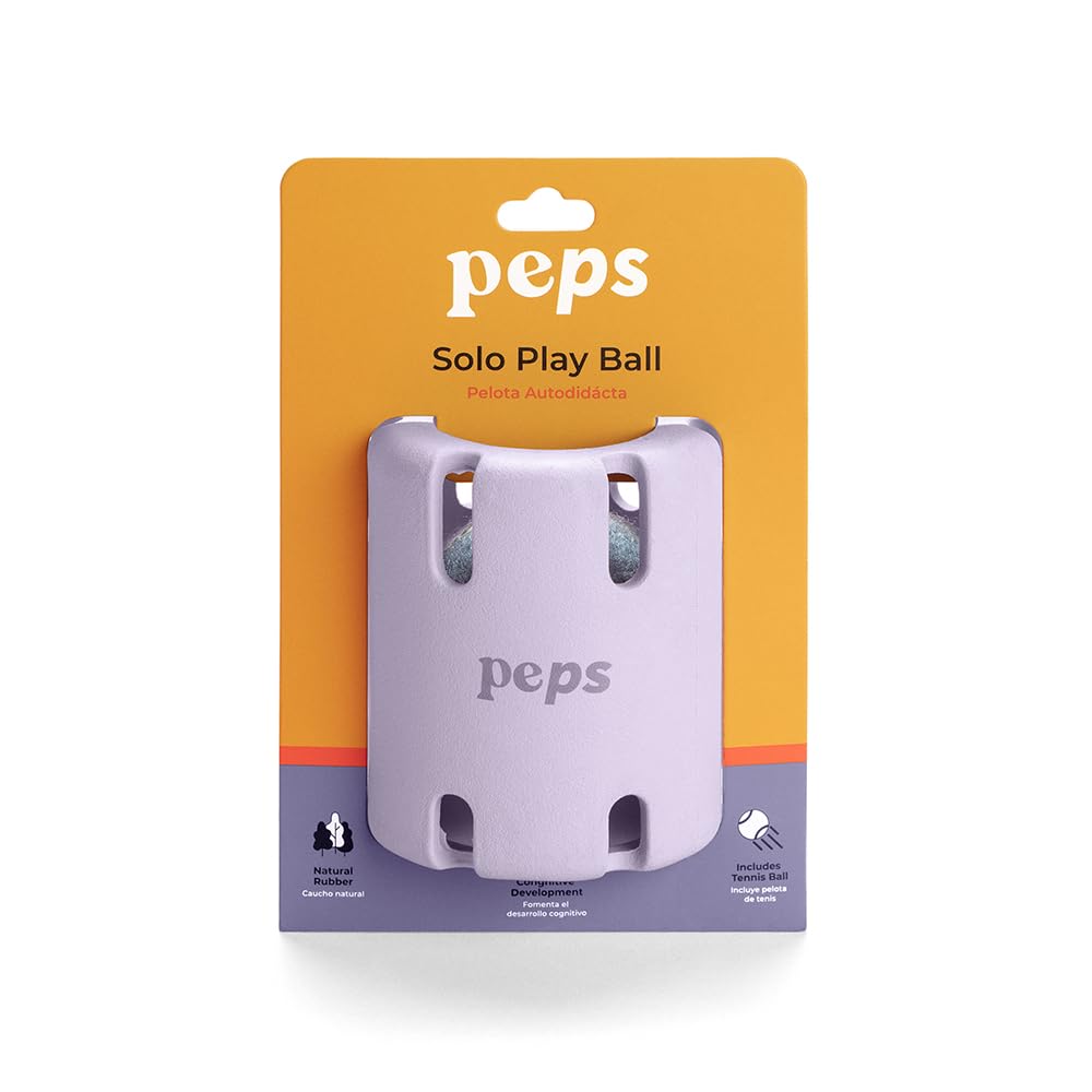 Peps Pet Toy Natural Rubber Solo Play Ball Purple