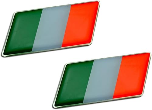 2 x (Par/Juego de 2) Emblema de la bandera italiana italiana placa de nombre rara para Aprilia Benelli Beta Motor Bimota Borile Cagiva Ducati Fantic