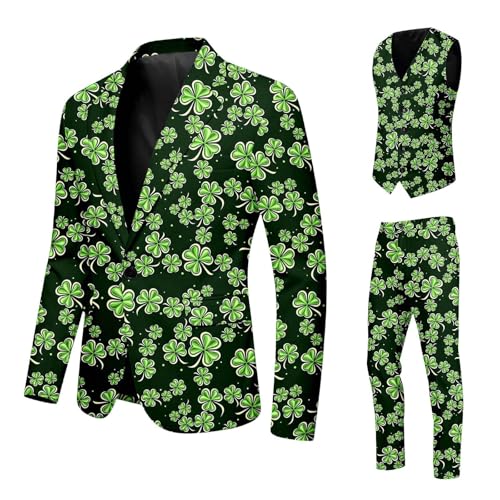 Trois pièces formelles avec motif Saint Patrick costume élégant