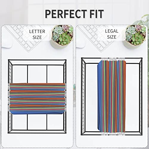 Hanging File Folder Frame Letter/Legal Size, File Cabinet Organizer,Hanging File Folders Holder, Heavy Duty Desk Filing Box Inserts For Office, Home Use,Fast Assembly, Easily Moving (Black) #TOP4