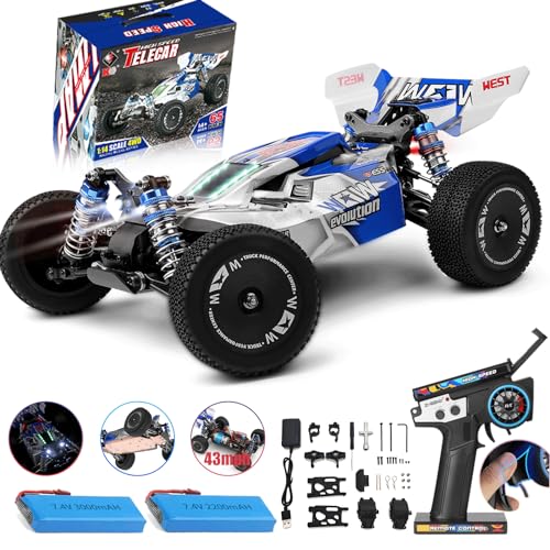 RCXSUV WLtoys 144001 V2 1/14 RC cars, 4WD High-Speed Remote Control Car for Adults,creative lighting design, upgraded hardware and battery, Max 43 mph Hobby Electric Off-Road Jumping RC Trucks,3000mAh