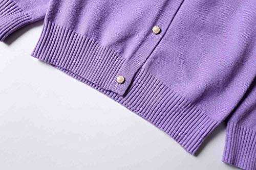 ZHUANNIAN - Cardigan - ragazza viola Purple