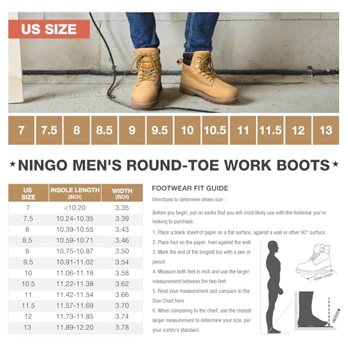 Ningo AQX26ACPYEW9S Steel Toe Work Boots thumb #5