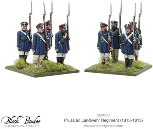 Miniatura 4 de Polvo negro Prusiano Landwehr Regimiento Napoleónico Guerra 1813-1815 Kit de modelo de plástico de guerra militar 302012501