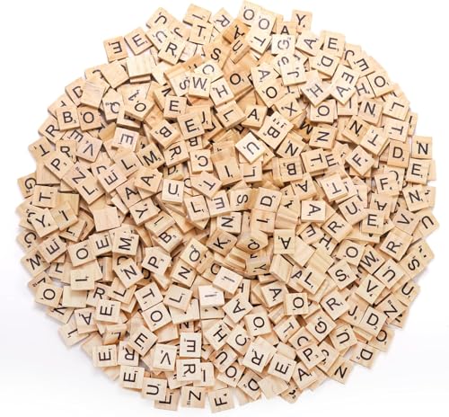 Coloch 1000PCS Letras de Madera A-Z para Manualidades
