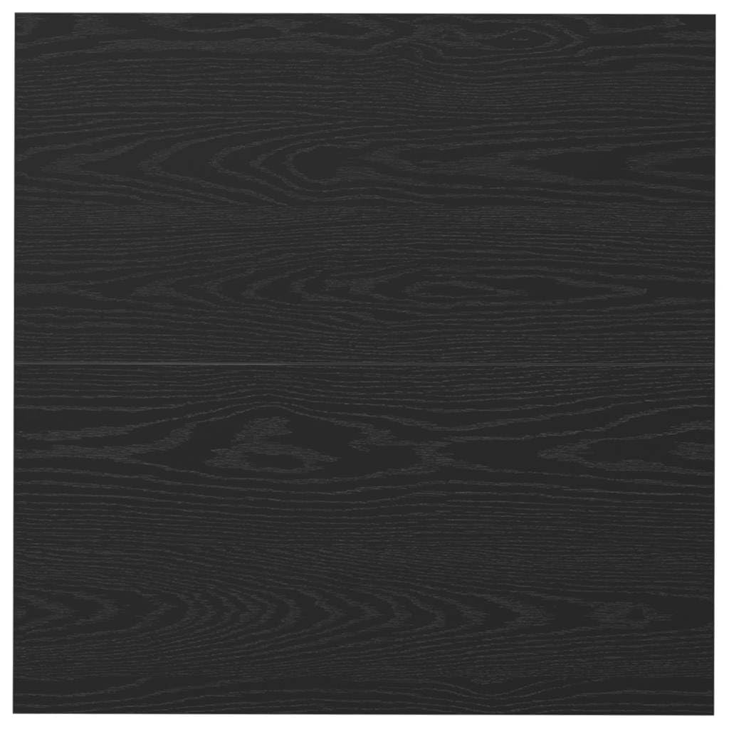 Mesa de centro negra 80 x 80 x 40 cm con estante industrial de madera y marco de hierro, diseño moderno, construcción robusta para salón, dormitorio y oficina