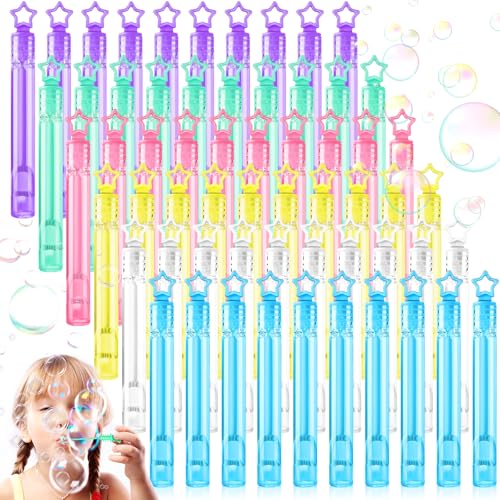 CYJJYZ 60 Pcs Tube Bulles de Savon, Mini Tubes de Bulles de Savon, pour Enfants, Activités de Plein Air, Anniversaire, Bulle Mariage