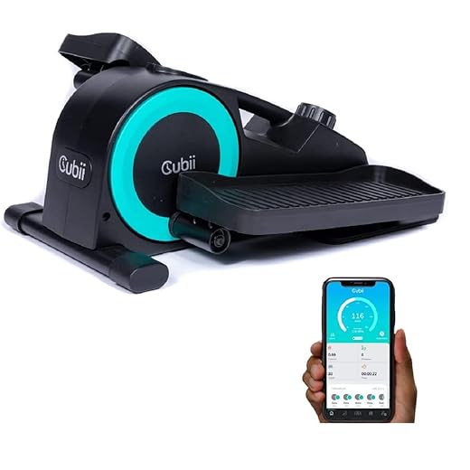 Cubii JR2+, Under Desk Elliptical, Pedal Exerciser, with Bluetooth Fitness Tracker App Sync, Adjustable Resistance, Portable, Workout Equipment for Home Workouts, Newest Model