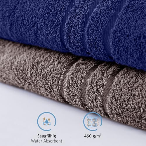 Komfortec 2er Saunatuch Set 70x200 cm aus 100% Baumwolle, XXL-Saunatücher, Sauna Handtuch, Weich, Groß, Frottee, Schnelltrocknend… – Ansicht 4