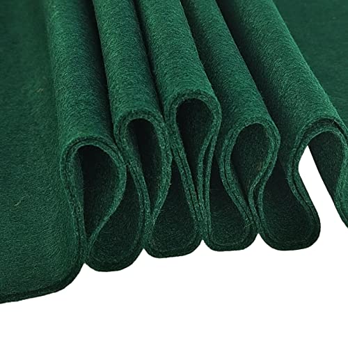Jtnohx Tissu en feutre, Feutrine de couleur 90x90cm, feuille de feutre doux 1,4 mm d'épaisseur, Feutrine au mètre pour projet d'art et d'artisanat (Vert foncé)