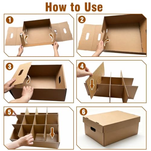 Cup & Mug Moving Boxes for Short Coffee Mugs, Tea Cups & Glassware Storage - Image 5