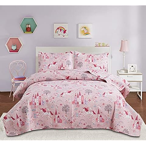 Jessy Home Unicorn Kids Quilt Set Cover