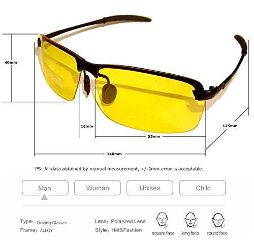 Night View Driving Glasses for Men Women Anti Glare UV400 Polarized Improve Driving Safety HD Night Vision Sunglasses4