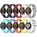 HSWAI 10 Colors Galaxy Watch Active Bands,20mm Replacement Bands Compatible for Galaxy Watch Active 40mm/ Galaxy Watch Active2/ Gear Sport S4 (R600)/ Galaxy Watch 42mm/ Gear S2 Classic